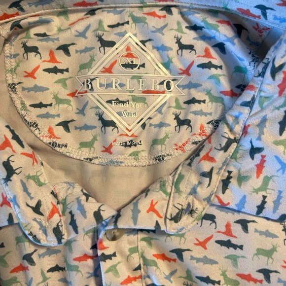 BURLEBO Multicolor Patterned Polo Shirt - Picture 2 of 3